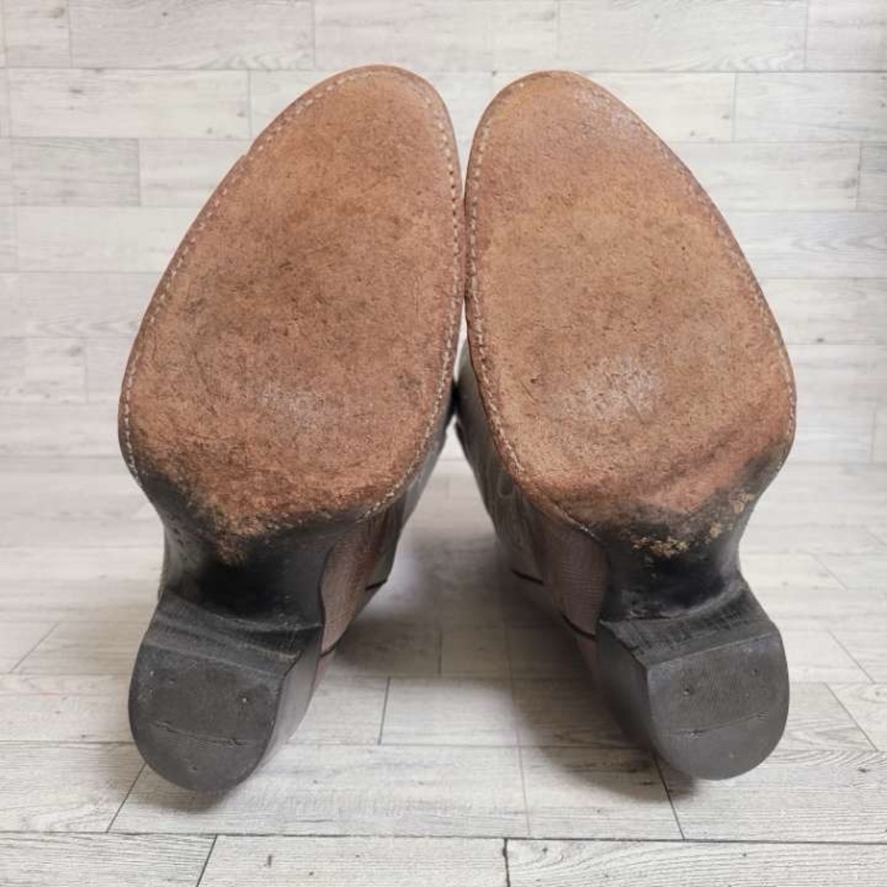 Vintage Dan Post Western Exotic Gray Lizard Leather Cowboy Boots Women’s 7 C - Picture 7 of 9